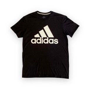 Adidas Black & White Graphic Tee T Shirt Athletic Wear  Mens Size M No Flaws